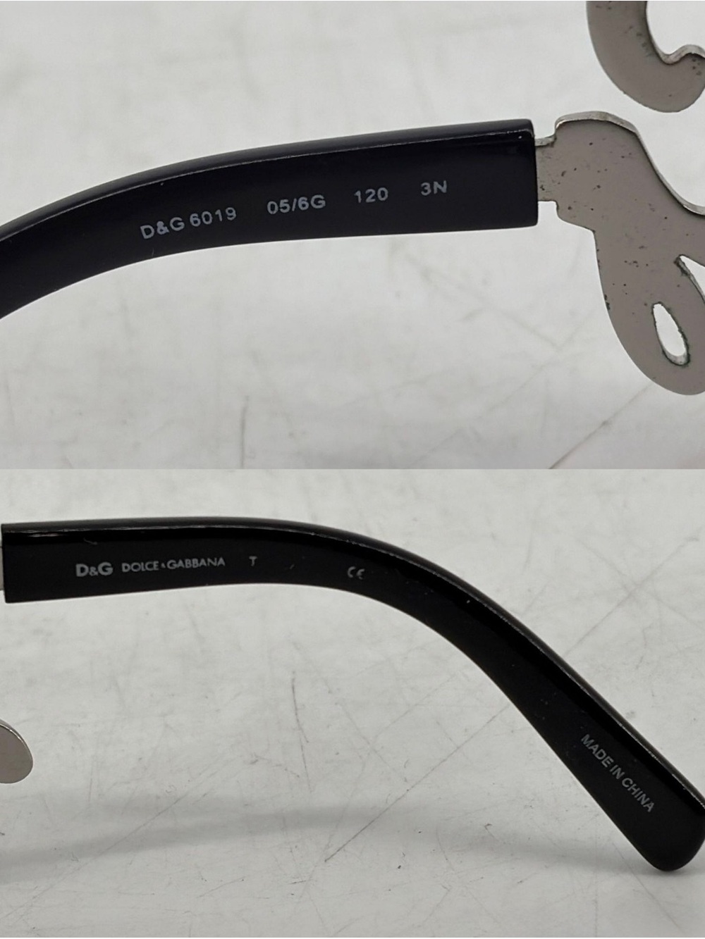 Y2K Dolce & Gabbana Silver Logo Side Shield Sunglasses - Silver/Black - Picture 5 of 5